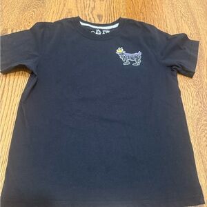 goat black tee boys small.